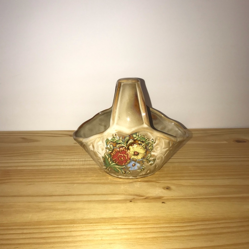 Hand made glass basket